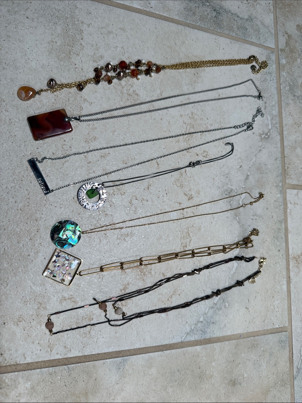 Assorted Women's Multi-Color Pendant Necklaces - Mixed Metal Styles